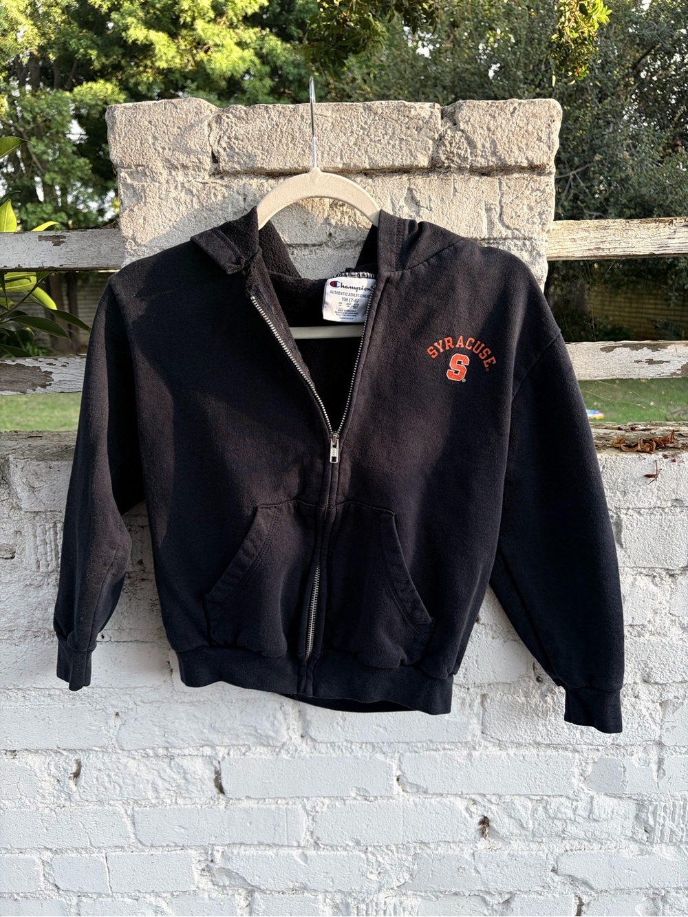 Vintage Indie Style Syracuse Navy Zip Hoodie